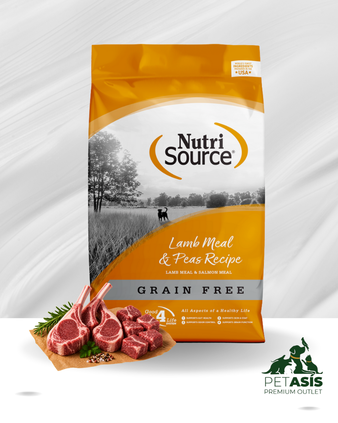 NutriSource Adultos Cordero y Guisantes| 11.78 kg