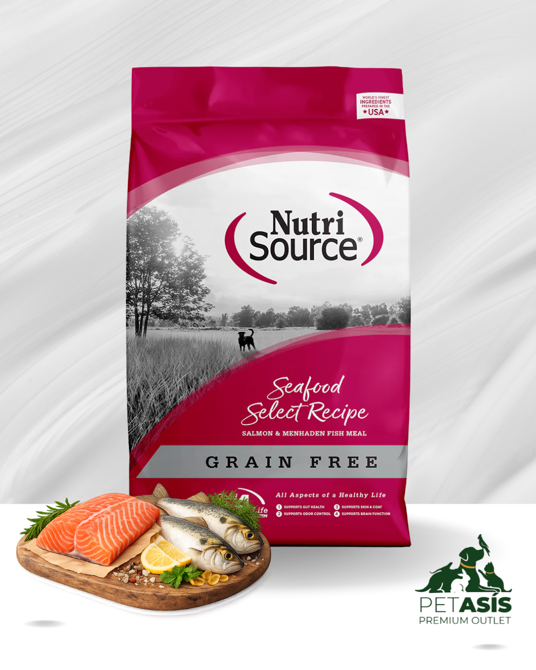 NutriSource Perros Adultos Mariscos Sin Granos | 11.79 kg