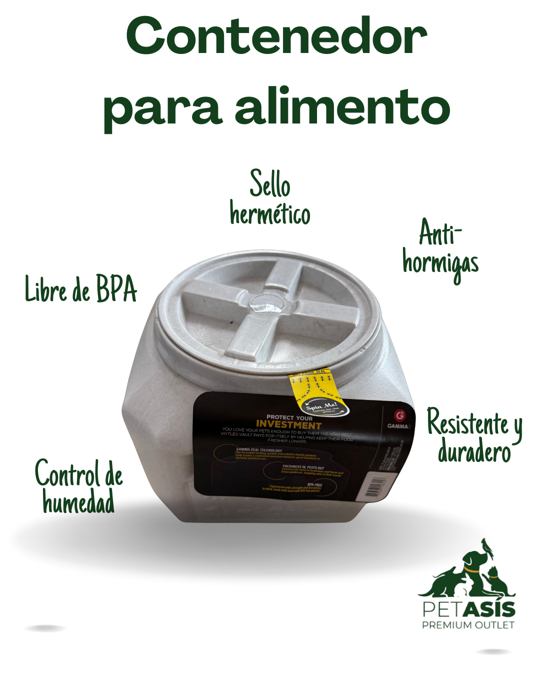 Contenedor Hermético para Alimento - 7 Kilos de capacidad