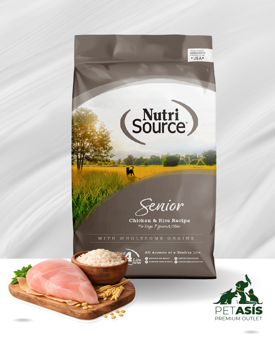 NutriSource Senior Pollo y Arroz | 11.79 kg