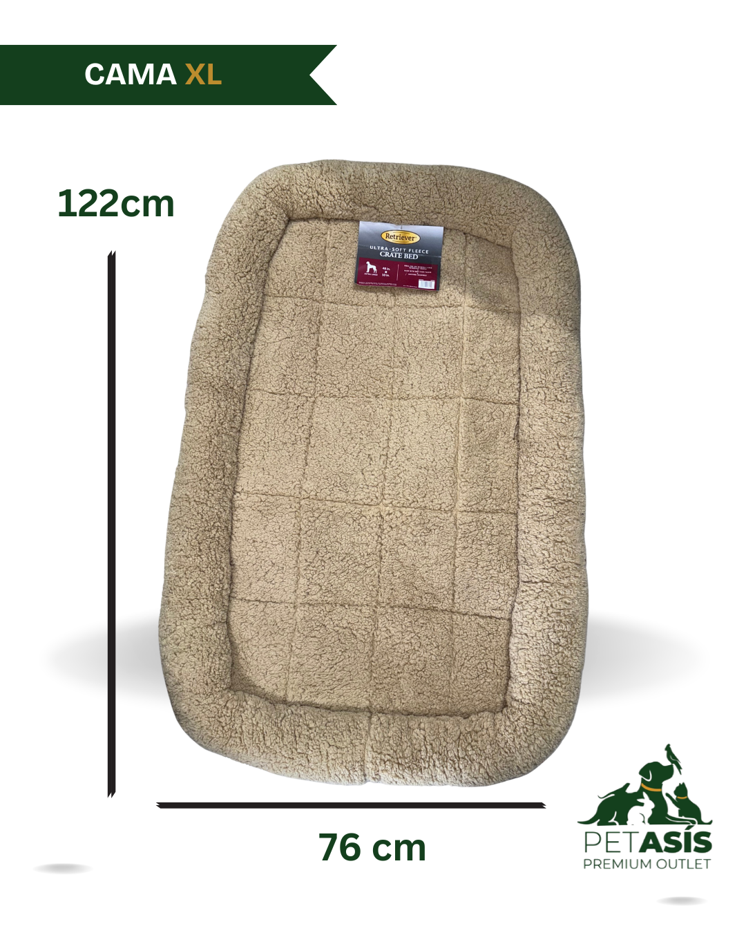 Cama Lavable en Lavadora XL