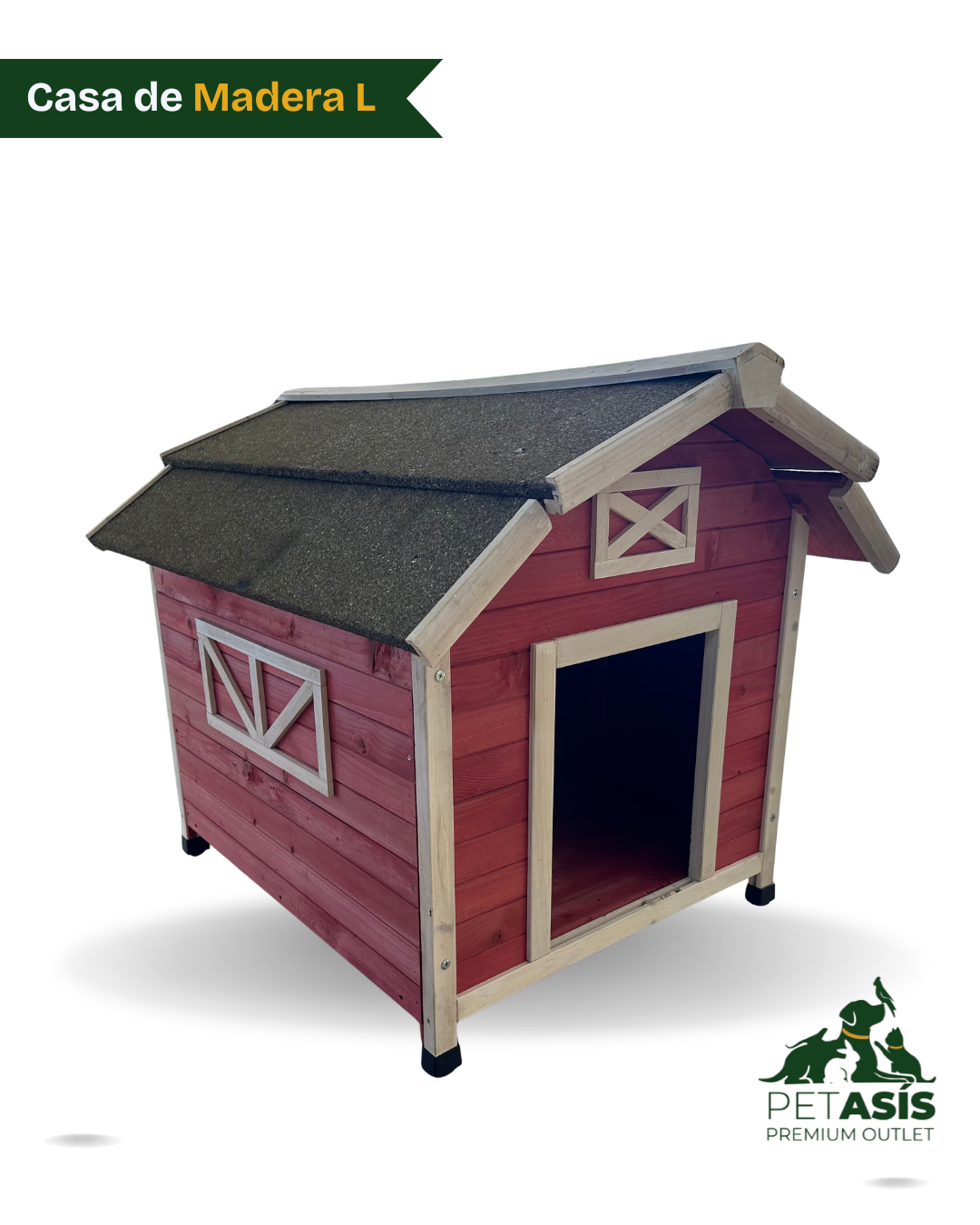 Casa Granero de Madera para Mascotas Grande
