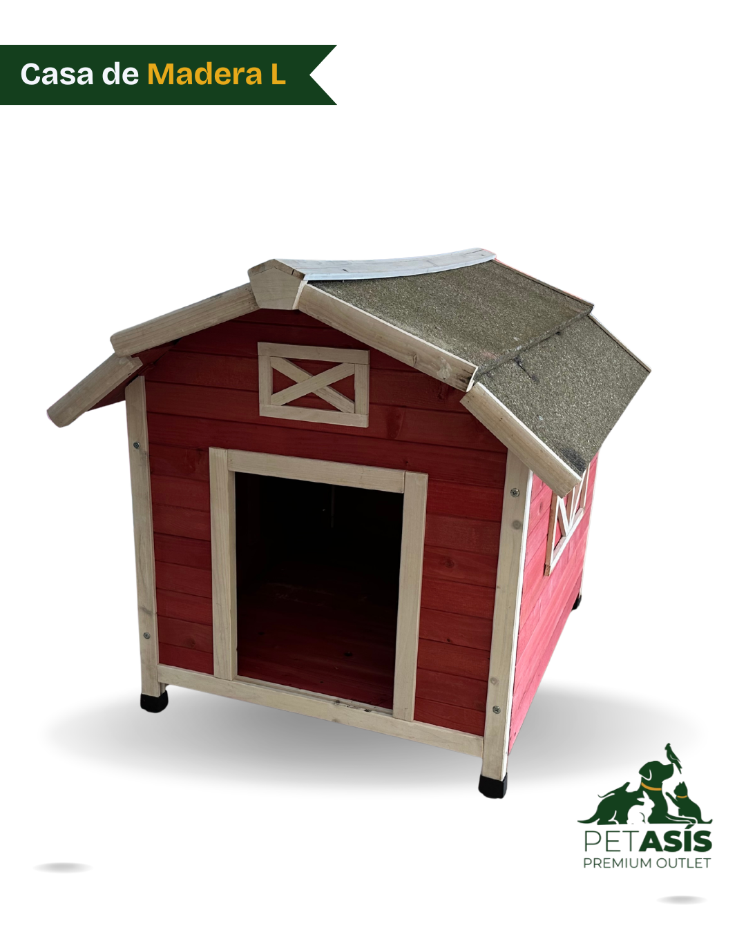 Casa Granero de Madera para Mascotas Grande