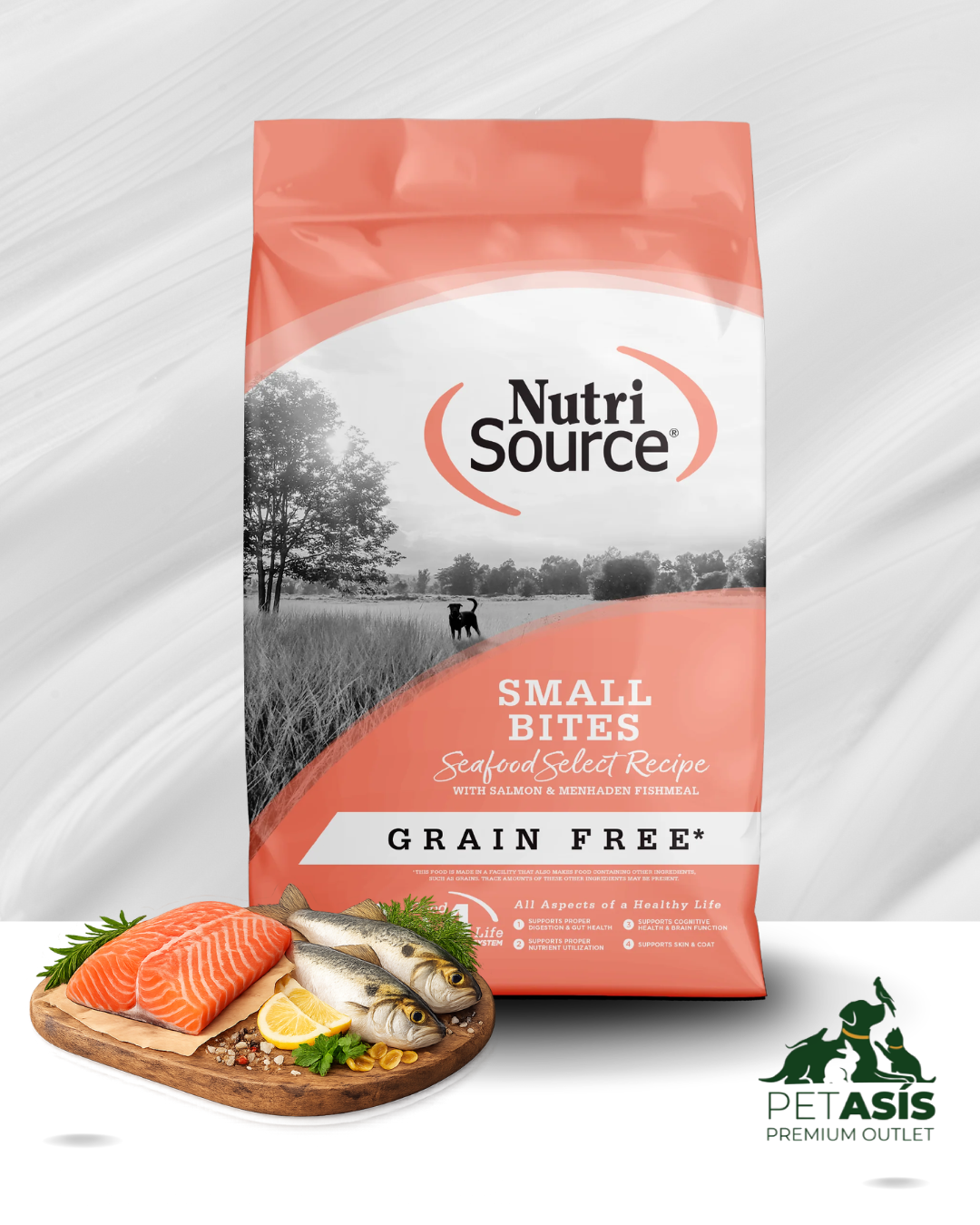 NutriSource Perros Pequeños Salmón Libre de Granos | 5.4 kg